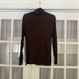 Intimissimi Ultralight Cashmere Brown Long Sleeve Turtleneck Top
